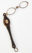 A 19TH CENTURY TORTOISESHELL LORGNETTE