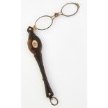 A 19TH CENTURY TORTOISESHELL LORGNETTE