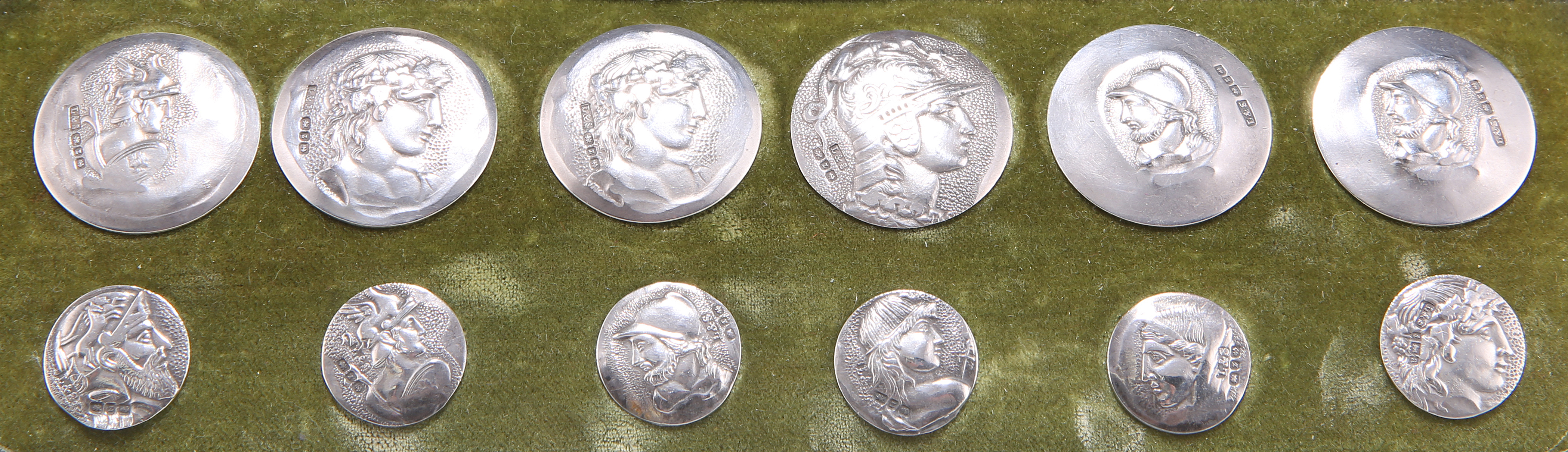 A SET OF LATE VICTORIAN SILVER BUTTONS - Image 2 of 2