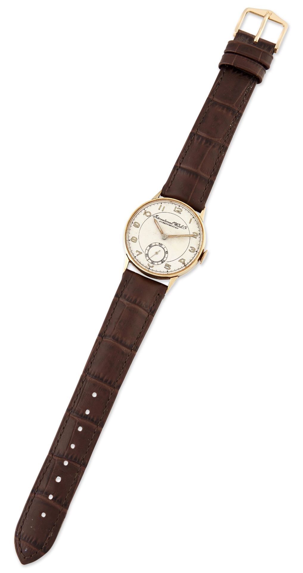 A 14K GOLD IWC WATCH