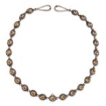 AN ANTIQUE PASTE LINK CHAIN NECKLACE