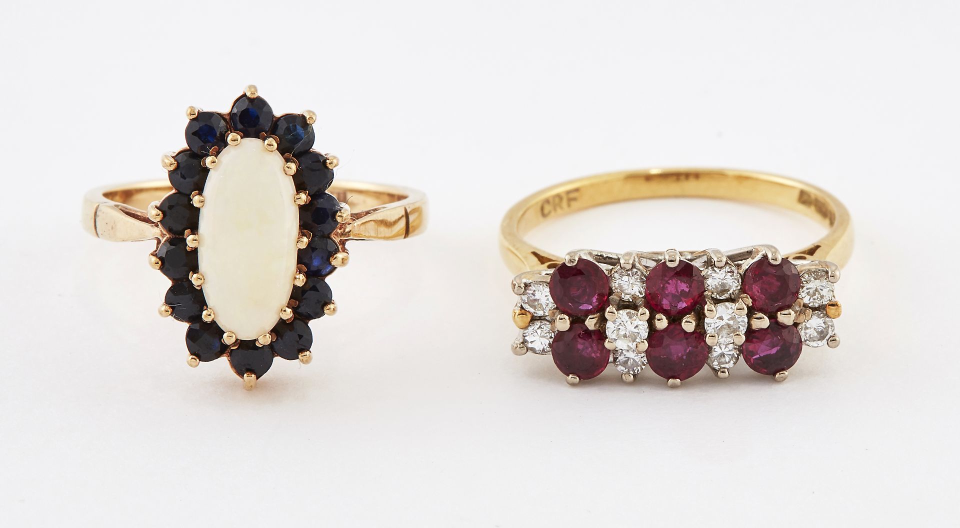 TWO GEM-SET RINGS