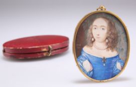 CIRCLE OF JOHN HOSKINS, PORTRAIT MINIATURE OF A LADY