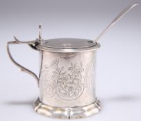 A VICTORIAN SILVER MUSTARD POT