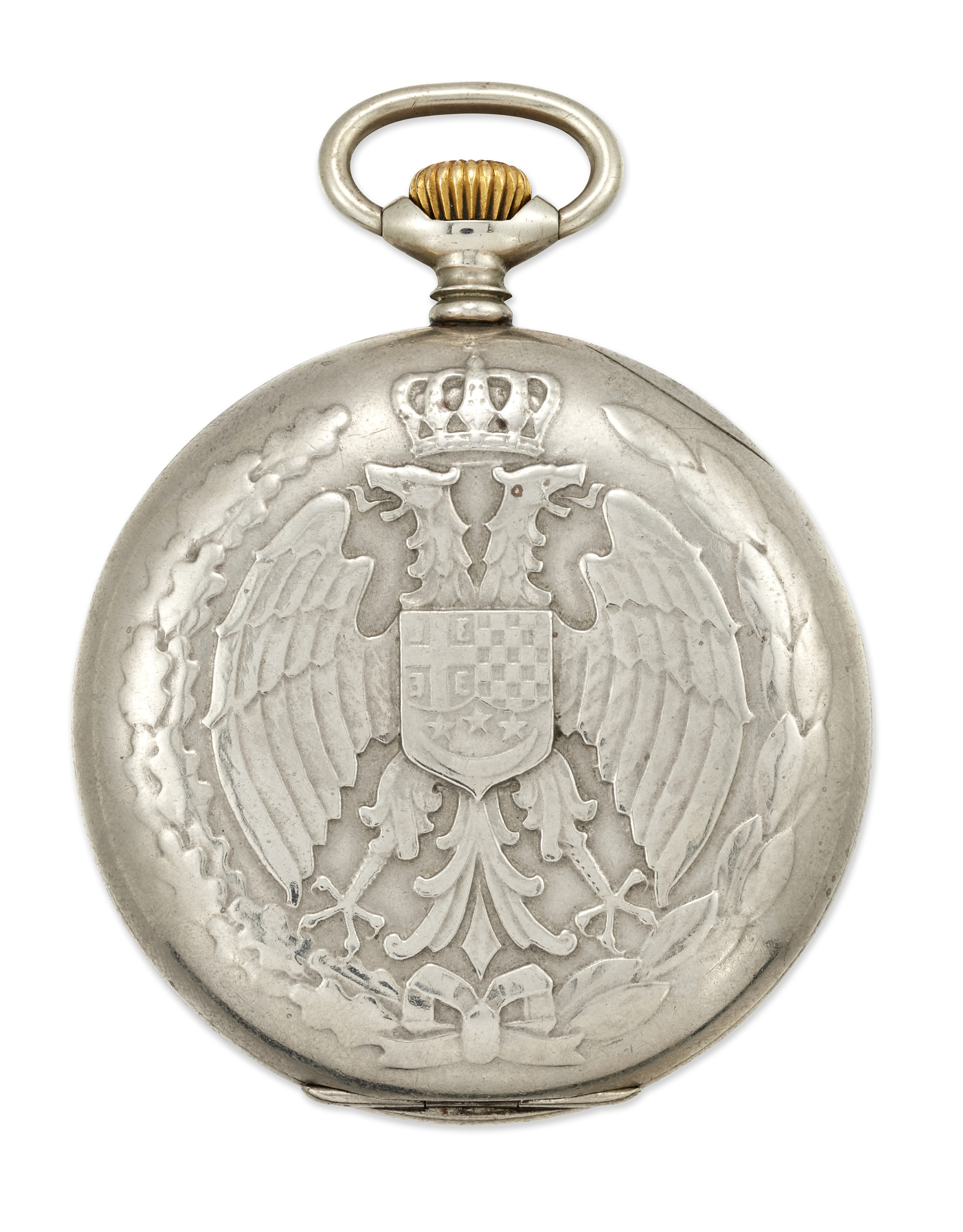 NICKEL PLATED OMEGA POCKET WATCH - Image 2 of 5