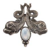 CINI, FOR BLACK, STARR & GORHAM - A MOONSTONE BROOCH