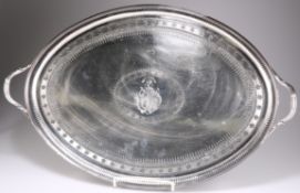 A LARGE GEORGE III SILVER TWO-HANDLED TRAY