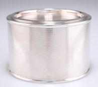 A GEORGE V SILVER NOVELTY TEA CADDY