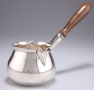 A GEORGE II SILVER BRANDY PAN