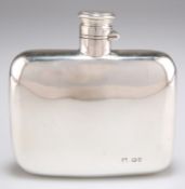 A VICTORIAN SILVER HIP FLASK