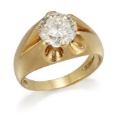 AN 18 CARAT GOLD SOLITAIRE DIAMOND RING