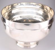 A HUGE SILVER-PLATED BOWL