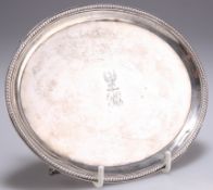 A LATE VICTORIAN SILVER DISH