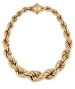 HERMES - A HEAVY GRADUATED ROPE CHAIN NECKLACE