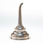 A GEORGE IV SILVER WINE FUNNEL