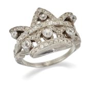 A DIAMOND CORONET RING