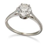 A SOLITAIRE DIAMOND RING