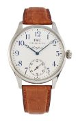 A STEEL IWC PORTUGIESER FA JONES LIMITED EDITION WATCH