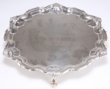 A GEORGE V SILVER SALVER