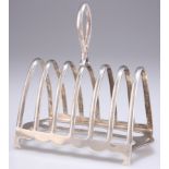 A GEORGE V SILVER TOAST RACK