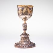 A 19TH CENTURY RUSSIAN SILVER-GILT GOBLET