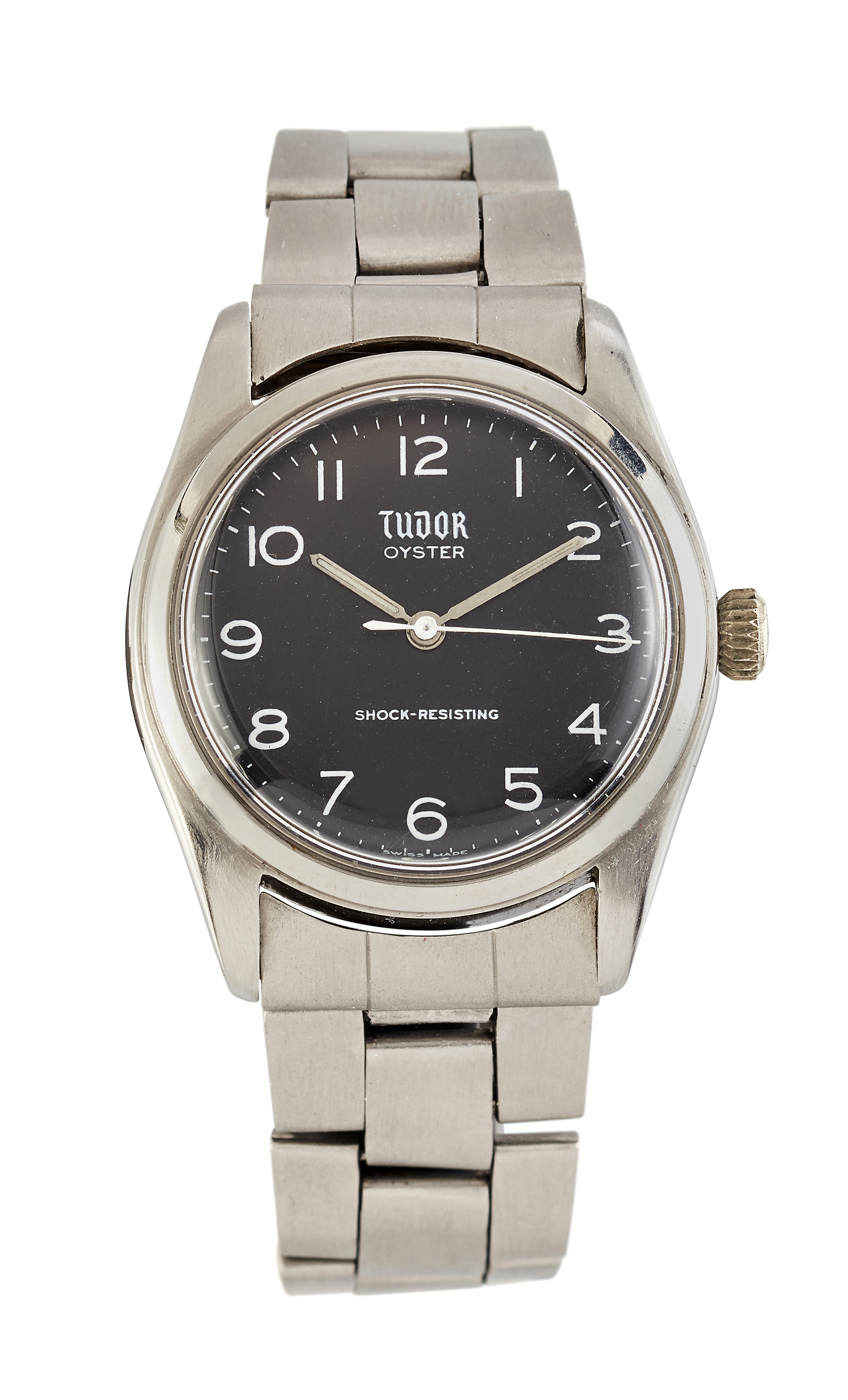 A STEEL TUDOR OYSTER BRACELET WATCH