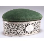 A LATE VICTORIAN SILVER JEWELLERY BOX