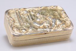 A GEORGE III SILVER-GILT SNUFF BOX