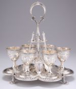 A VICTORIAN SILVER EGG CRUET