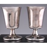 A PAIR OF ELIZABETH II SILVER GOBLET