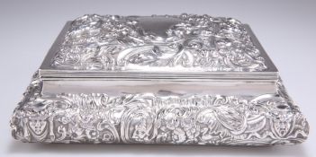 A VICTORIAN SILVER JEWELLERY CASKET