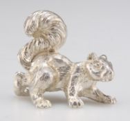 AN ELIZABETH II SILVER MODEL OF A SQUIRREL