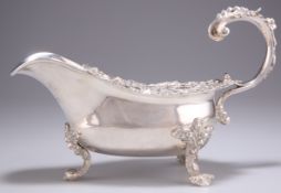 A FINE GEORGE IV SILVER SAUCE BOAT