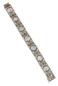 A MOONSTONE AND MARCASITE BRACELET