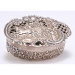 AN EDWARDIAN SILVER MARRIAGE POT POURRI