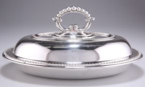 A VICTORIAN SILVER ENTREE DISH AND COVER