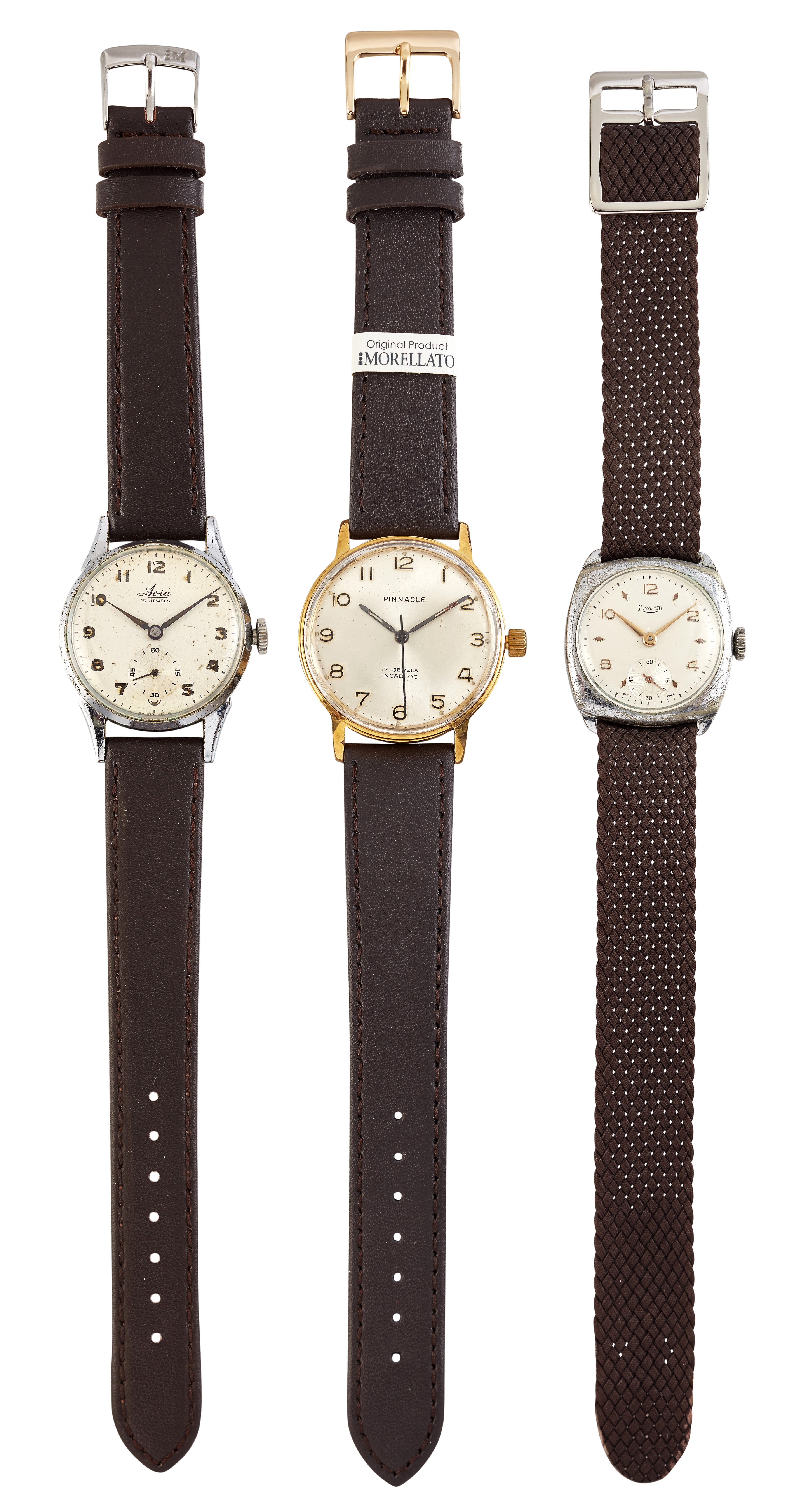 A TRIO OF VINTAGE WATCHES BY AVIA, PINNACLE & LIMIT