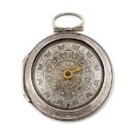 A PAIR CASED SILVER POCKET WATCH AND STAND