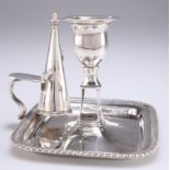 A GEORGE III SILVER CHAMBERSTICK