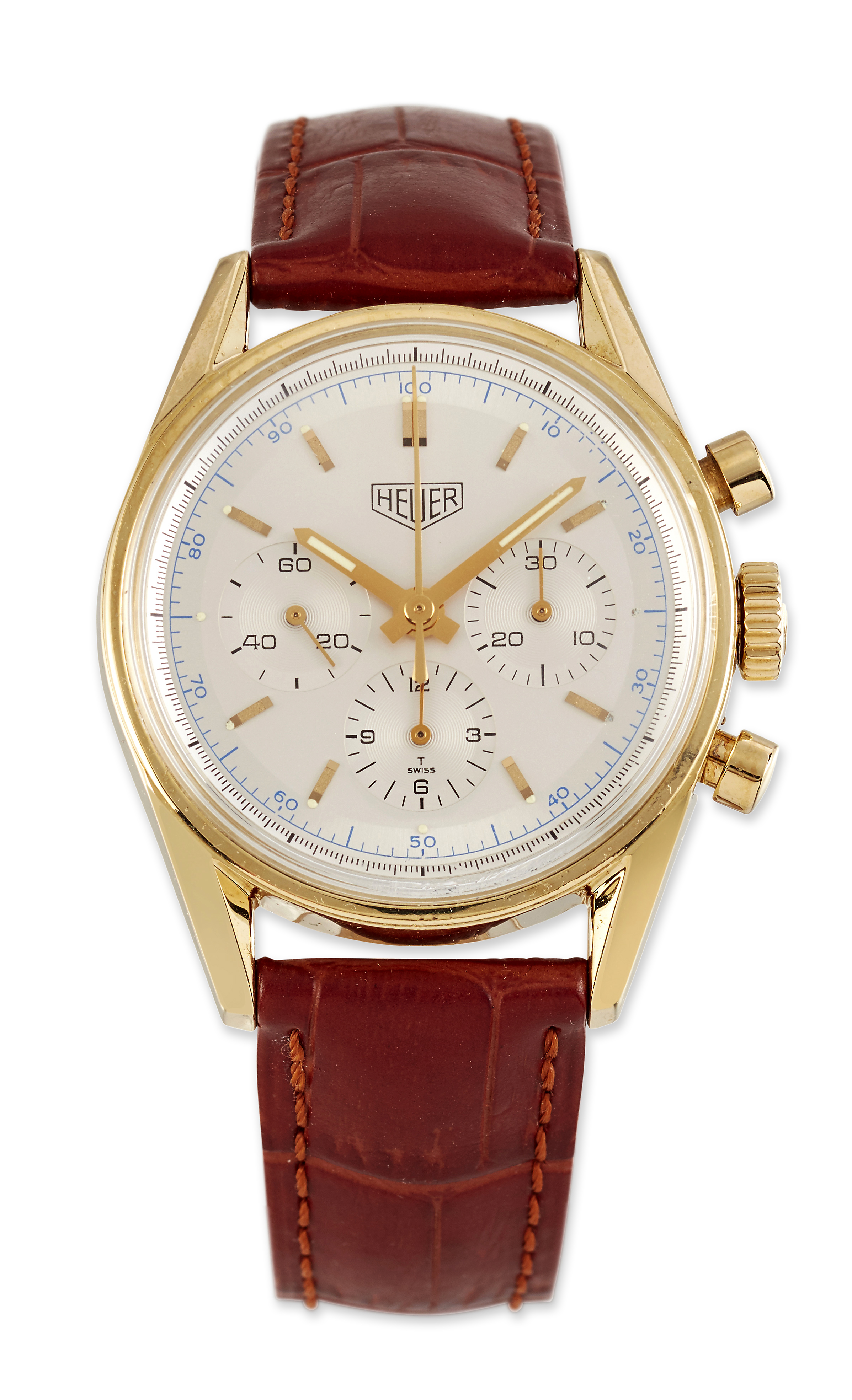 AN 18CTGOLD TAG HEUER CARRERA RE-EDITION WATCH