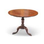 A GEORGE III MAHOGANY TILT-TOP TRIPOD TABLE