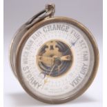 A FRENCH NICKEL-CASED POCKET ANEROID BAROMETER, CIRCA 1900
