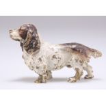 AN AUSTRIAN COLD PAINTED BRONZE MODEL OF A SPANIEL