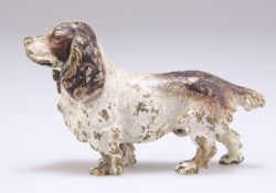 AN AUSTRIAN COLD PAINTED BRONZE MODEL OF A SPANIEL