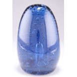 A VICTORIAN LARGE BLUE GLASS DUMP