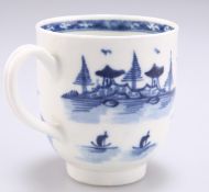 A WORCESTER COFFEE CUP, CIRCA 1770