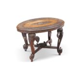 AN ANGLO-INDIAN CARVED HARDWOOD OCCASIONAL TABLE, CIRCA 1900