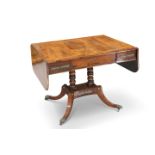 A REGENCY BRASS-MOUNTED AND INLAID ROSEWOOD SOFA TABLE