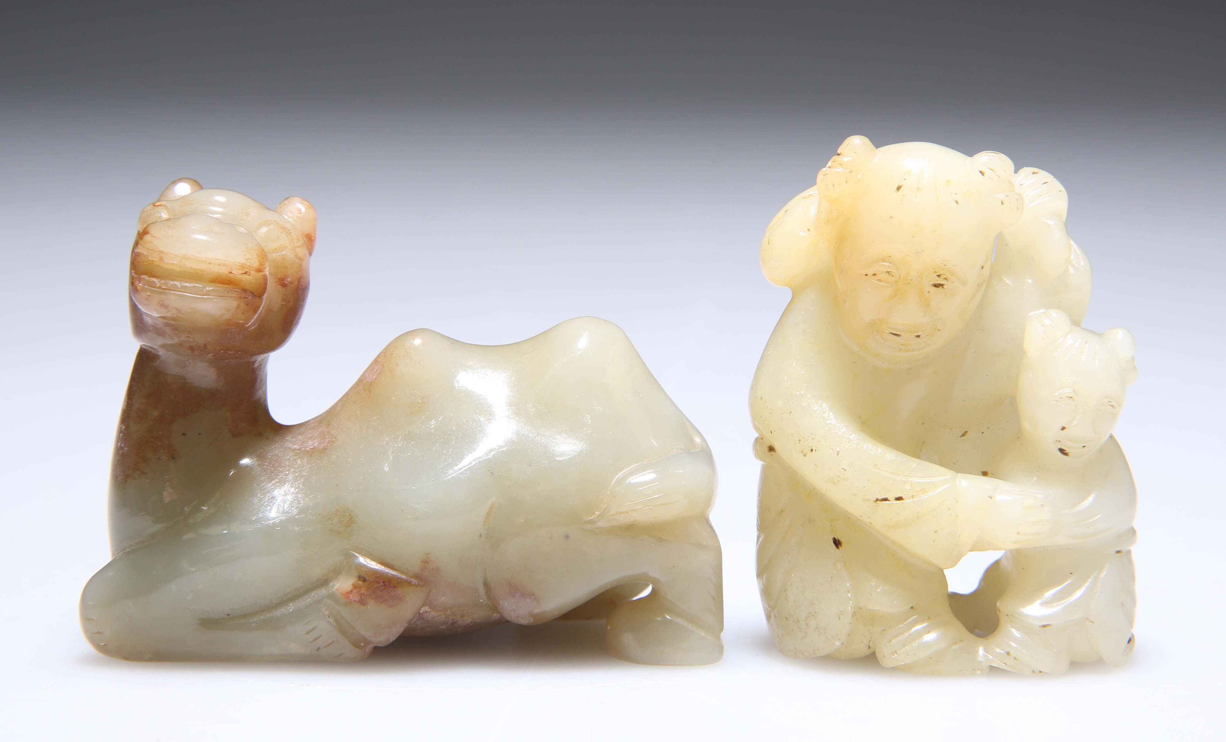 TWO JADE CARVINGS