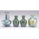 FOUR MINIATURE VASES